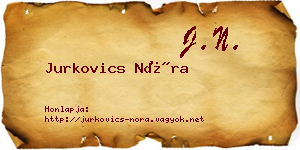 Jurkovics Nóra névjegykártya