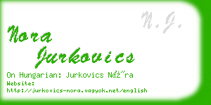 nora jurkovics business card